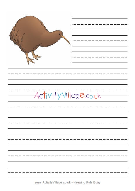 Kiwi writing paper