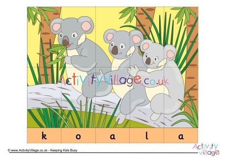 Koala word jigsaw