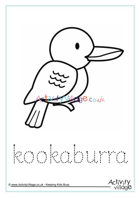 Kookaburra word tracing