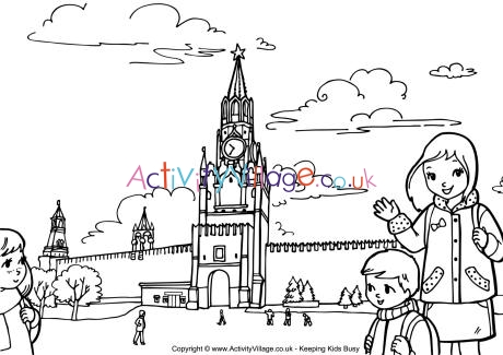 Kremlin colouring page