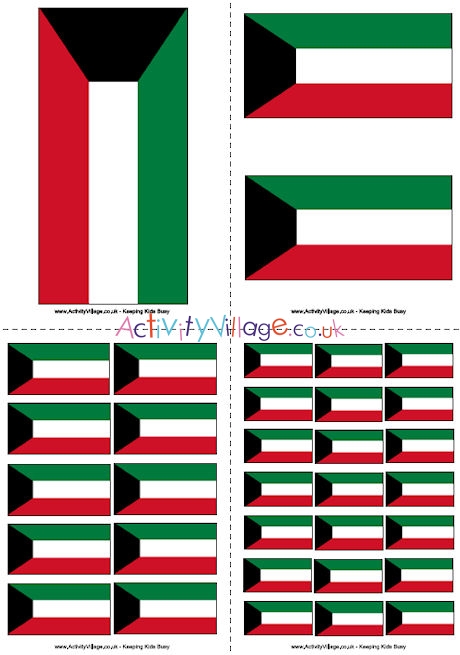 Kuwait Flag Printable