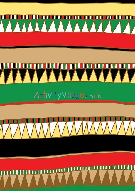 Kwanzaa Arty Stripes Scrapbook Paper