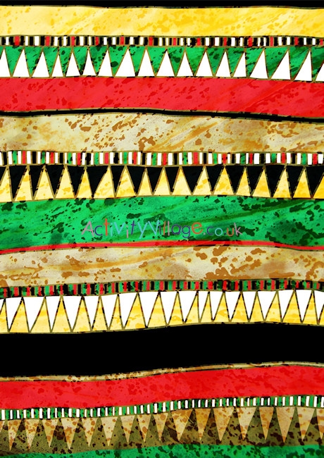 Kwanzaa Arty Stripes Textured Scrapbook Paper