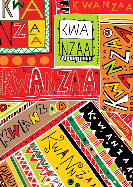 Kwanzaa Collage Scrapbook Paper