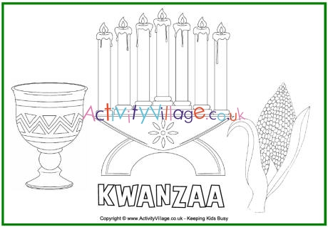 Kwanzaa colouring page