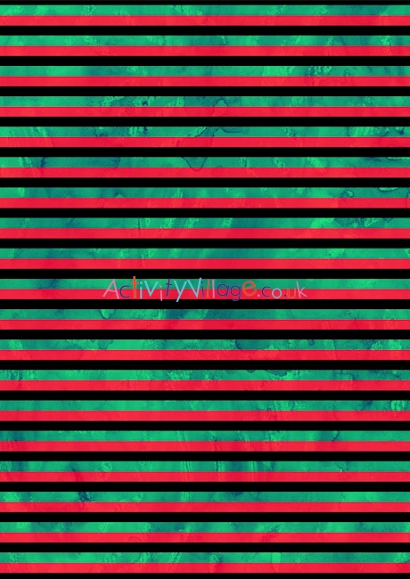 Kwanzaa Narrow Stripes Textured Scrapbook Paper