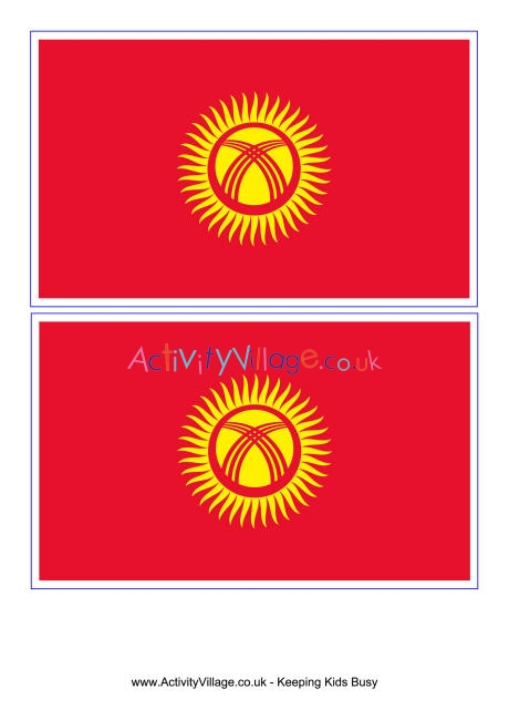 Kyrgyzstan flag printable