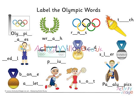 Label the Olympic Words