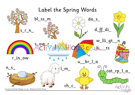 Label the Spring Words