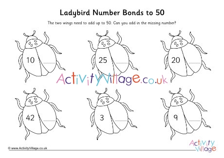 Ladybird Number Bonds To 50