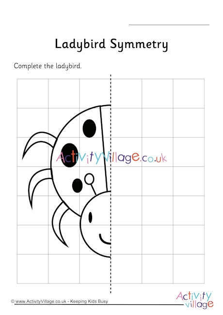 Ladybird symmetry worksheet