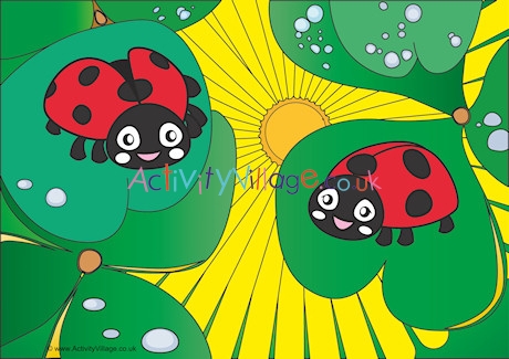 Ladybirds Scene Poster