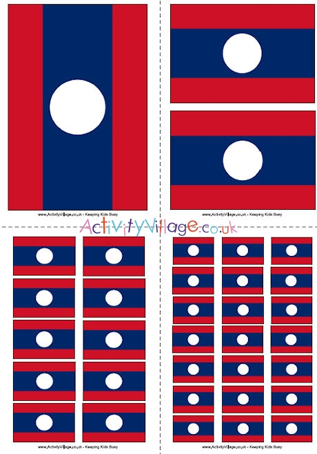 Laos Flag Printable