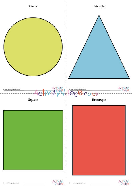 Large shape printables - first 4 shapes