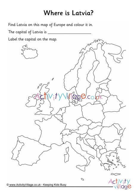 Latvia Location Worksheet 