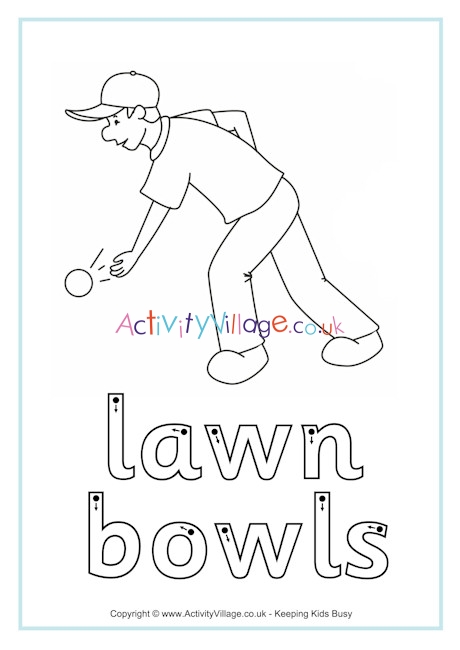 Lawn bowls finger tracing