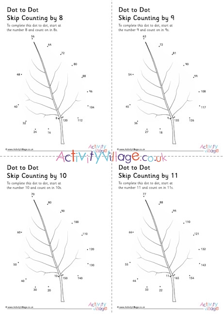 Leaf dot to dot skip counting