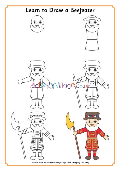 Learn to draw a beefeater