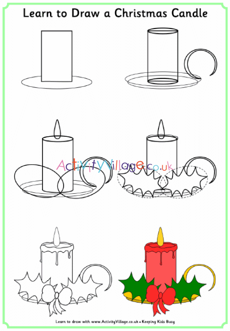 Learn To Draw A Christmas Candle