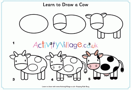 Learn to draw a cow