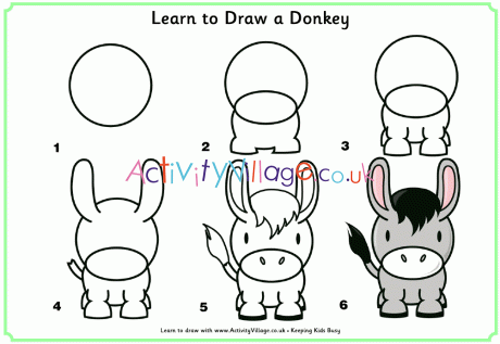 Learn to draw a donkey