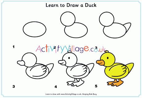 Learn to draw a duck