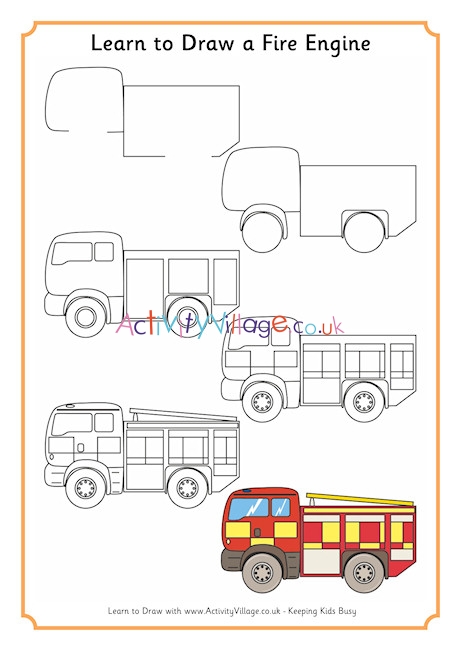 Learn to Draw a Fire Engine