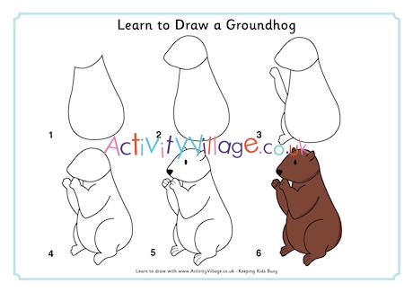 Learn to draw a groundhog