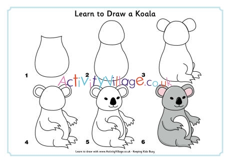 Learn to draw a koala