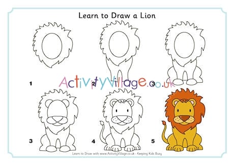 Learn to Draw a Lion