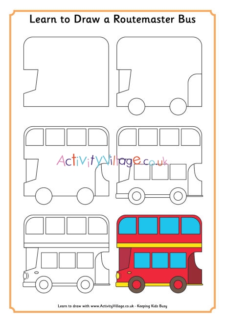 Learn to draw a London bus