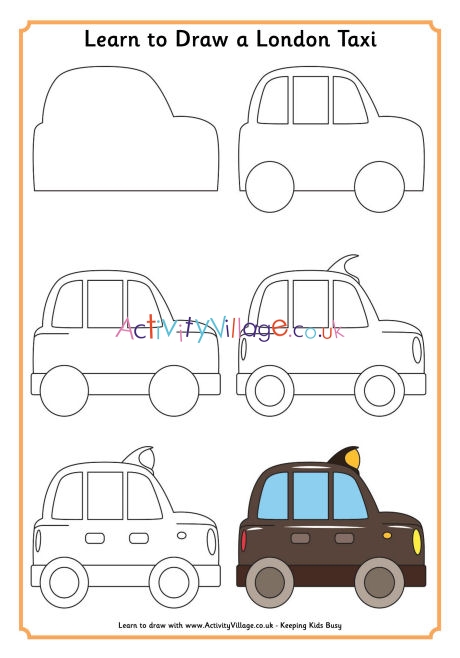 Learn to draw a London taxi