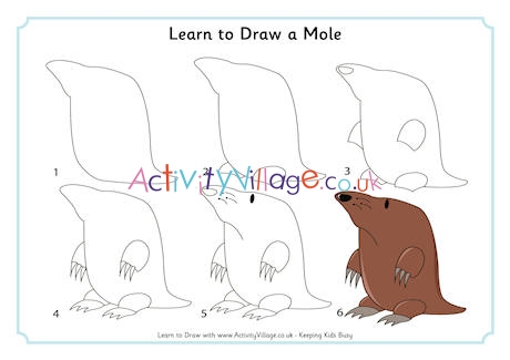 Learn to draw a mole 