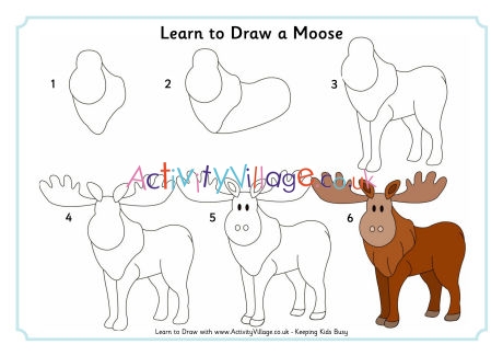 Learn To Draw A Moose