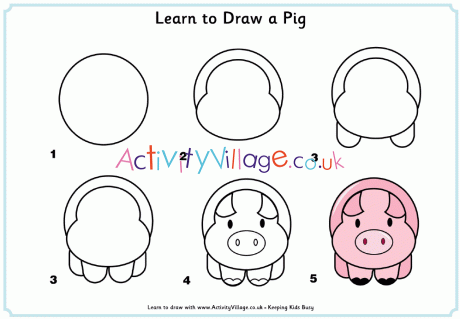 Learn to draw a pig
