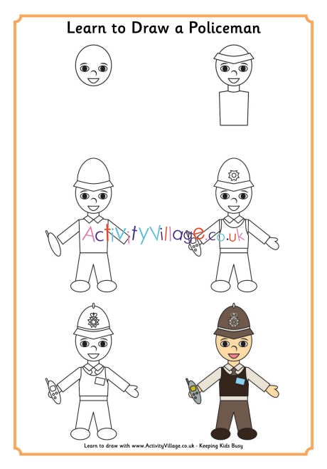 Learn to draw a policeman