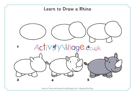 Learn to Draw a Rhino