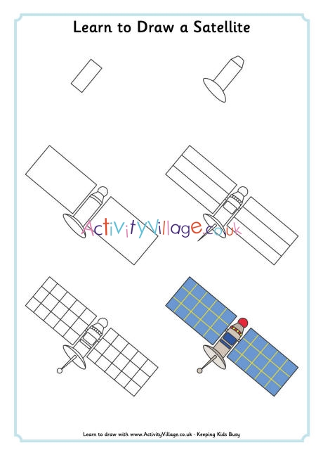 Learn to draw a satellite