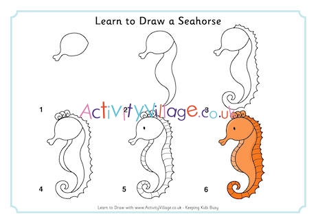 Learn to Draw a Seahorse