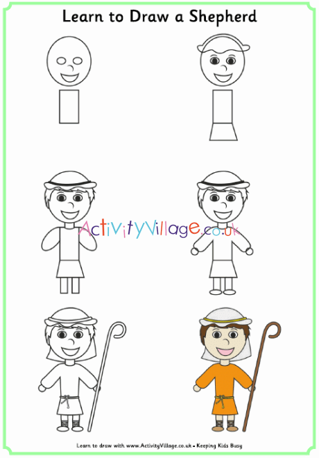Learn to draw a shepherd Learn to draw a shepherd