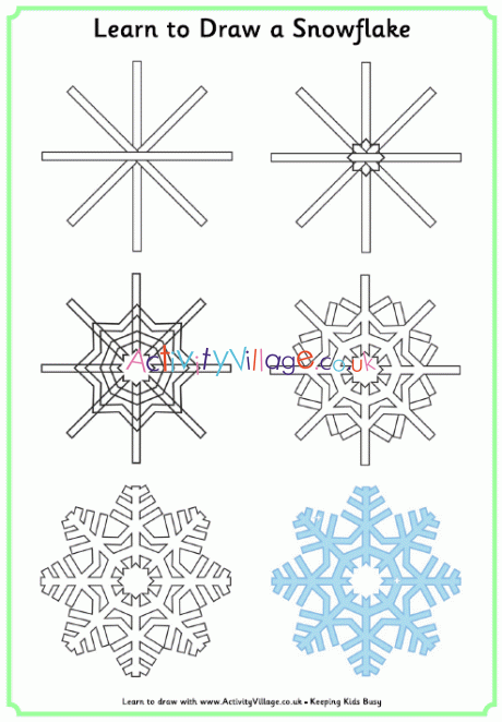 Learn to draw a snowflake