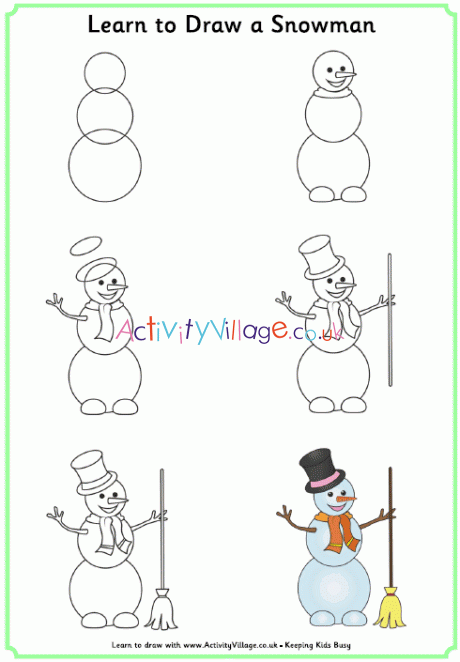 Learn to draw a snowman