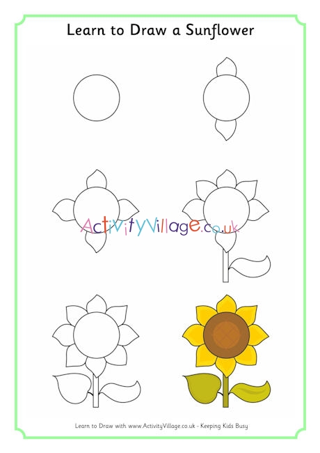 Learn To Draw A Sunflower Art projects for kids and the whole family! learn to draw a sunflower