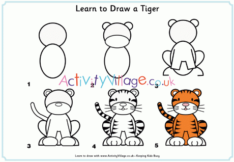 Learn to draw a tiger