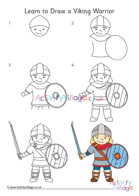 Learn to draw a Viking warrior