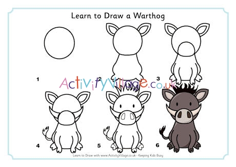 Learn to Draw a Warthog