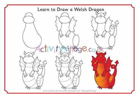 Learn to draw a Welsh dragon