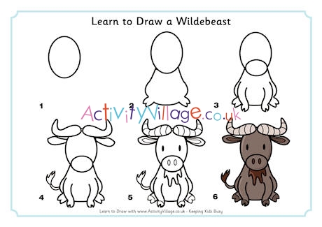 Learn to Draw a Wildebeest