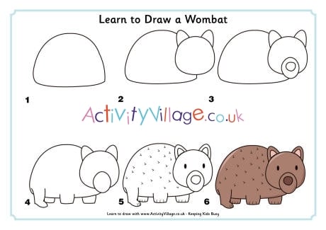 Learn to draw a wombat