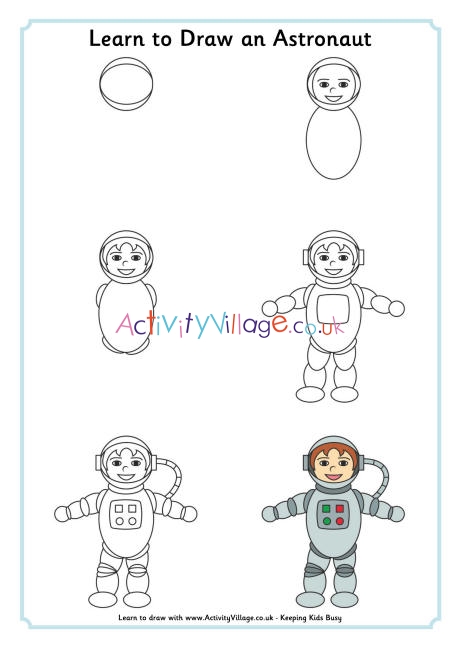 Learn to draw an astronaut